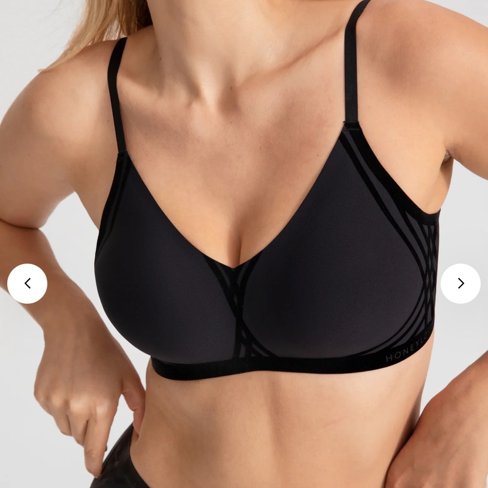 Honeylove Black Wireless Bra with Adjustable Straps